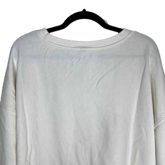 Lou & Grey Oversized Cream Heart Sweatshirt Pullover Embroidered Hearts XXL - Picture 8 of 10